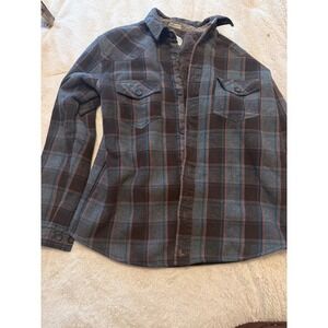 Cody James Men Plaid Flannel‎ Sherpa Lined Shirt Jacket Regular Fit Size M